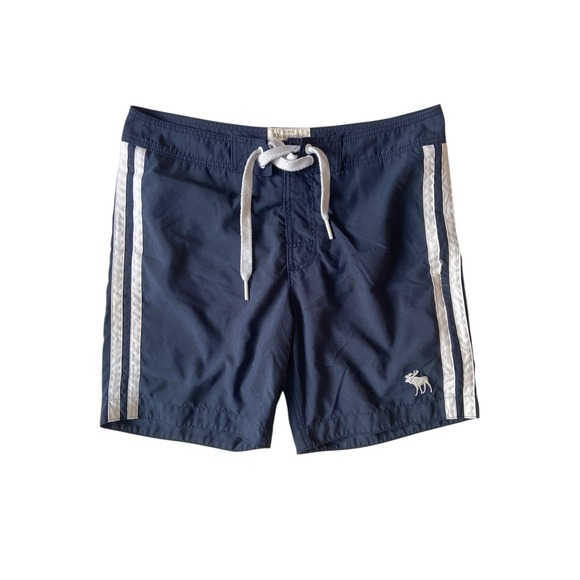 Abercrombie & Fitch Other - Abercrombie & Fitch Mens Y2K Swim Trunks Size XL Blue Lined Moose Logo Preppy